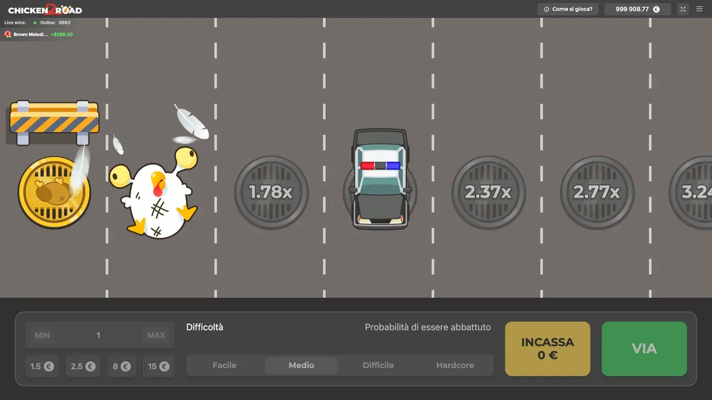 Chicken Road 2: un’auto travolge la gallina e la partita è persa